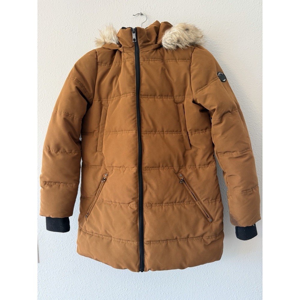 Nautica Ladies' Heavy Puffer‎ Jacket with Fur, Color TAN  Outdoor Comfort Size S